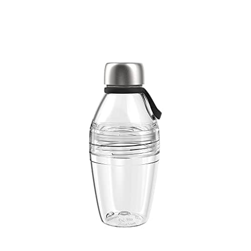 Image of KeepCup Water Bottle, Reusable Lightweight Plastic Dual Opening with Leakproof Steel Cap, 18oz/530ml - Black