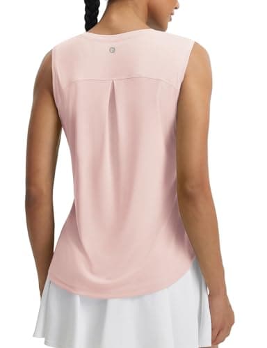 Image of baleaf Women's Running Tank Tops Gym Tops Workout Sleeveless Shirts Athletic Tops for Women UPF 50+ Lightweight Tennis Quick Dry Loose Fit Light Pink L