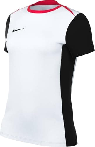 Image of NIKE FD7594-100 Nike Dri-FIT Academy Pro 24 SS Top K Sweatshirt Women's WHITE/BRIGHT CRIMSON/BLACK/BLACK Size M