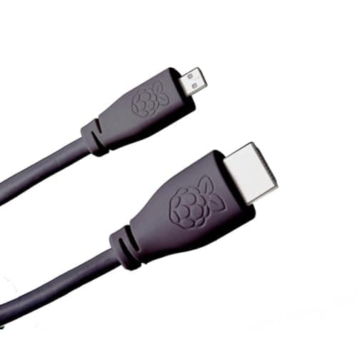 Image of sb components offical Raspberry Pi Micro HDMI to HDMI Cable for Raspberry Pi 4, 5 High Speed Mini HDMI Cable (2 Meter)
