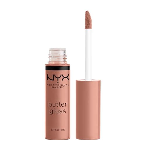 Image of NYX Professional Makeup Lip Gloss, Butter Gloss, Non-sticky formula, Easy Application, Leaves Your Lips Feeling Silky Smooth, Glossy Finish, Shade Madeleine, 8ml