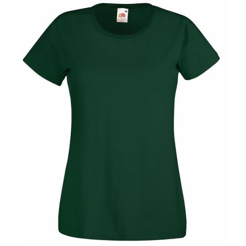 Image of Fruit of the Loom Ladies/Womens Lady-Fit Valueweight Short Sleeve T-Shirt (S, Bottle Green)