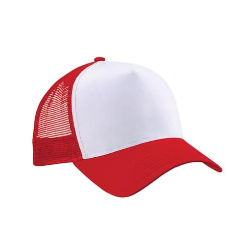 Image of Beechfield B640 Snapback Trucker - Classic Red/White
