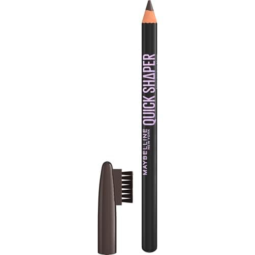 Image of Maybelline Quick Shaper Brow Shaping Pencil, Natural Finish, Up to 17HR Wear, Lightweight feel, Easy to blend, Lasts All Day Long, Shade: 06 Black Brown