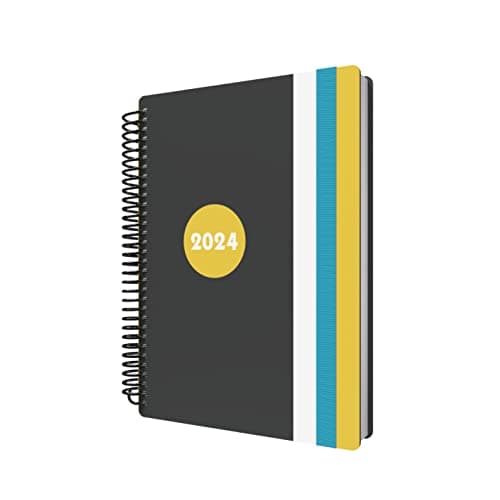 Image of Collins Debden Delta 2024 Diary A5 Day to a Page (with Appointments) - Lifestyle Planner and Organiser for Office, Work, Personal Home January December Daily Yellow FP51.45-24