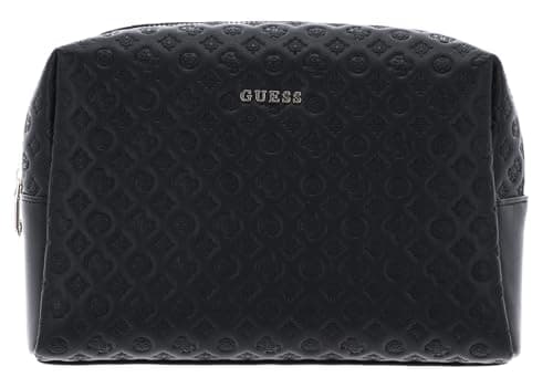 Image of GUESS Toiletry Bag Large Top Zip Cosmetic Bag Black