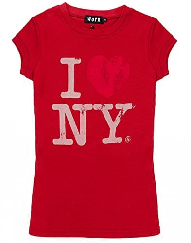 Image of Vanilla Underground I Love New York T-Shirt for Women | Ladies City Souvenir Red Slim Fit