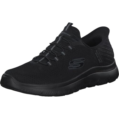 Image of Skechers Men's Summits High Range Slip-On, Black Mesh/Trim, 10 UK