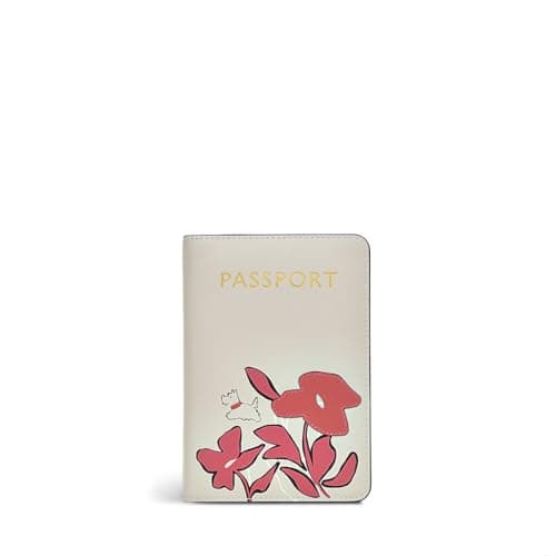 Image of RADLEY London Womens Bloom and Grow - Passport Cover Travel Essentials Card and Passport Anti Theft Wallet Sized to Fit All Standard Passports in Pumice Grey One Size