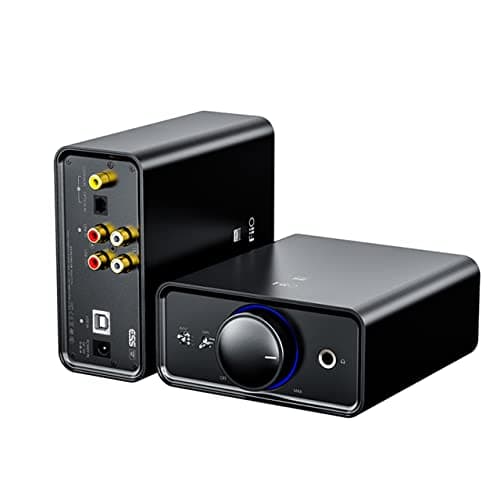 Image of FIIO FiiO K5Pro Amplifier Headphone Amps Stereo High Resolution Portable Desktop DAC 768K/32Bit and Native DSD512 for Home Audio/PC 6.35mm Out/RCA Line-Out/Coaxial/Optical Inputs (K5PRO ESS), Black