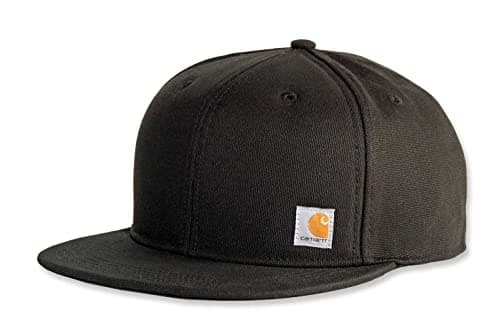 Image of Carhartt Men's Firm Duck Flat Brim Cap, Black, OS