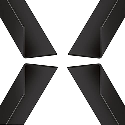 Image of Plastic Corner Trim 30mm x 30mm - PVC Rigid Angle Cover Trim - 90 Degree Angle Edge -1 Metre Length - Black