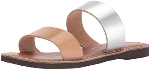 Image of MIA Women's Nila Slide Sandal, Tan/Silver, 6.5 UK