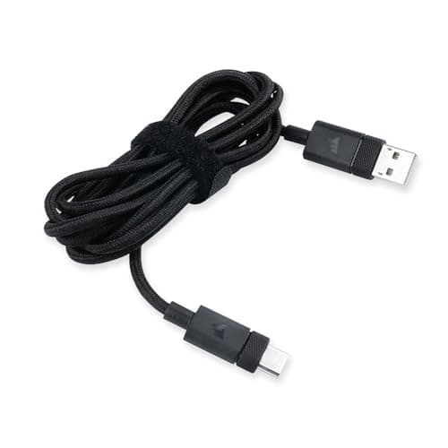 Image of HUYUN New 1.8M USB-C Charging Cable Line Wire Cord Compatible for Corsair K70 Pro Rgb Tkl Mechanical Gaming Keyboard & Dark Core Rgb Pro Se/Corsair Sabre Rgb Pro Wireless Gaming Mouse (Black)