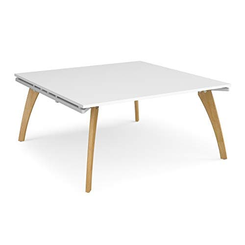 Image of Mr Office Fuze square boardroom table 1600mm x 1600mm - white frame,