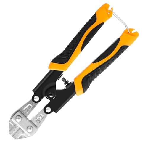 Image of 8 Inch Small Bolt Cutter 210mm Heavy Duty Durable High Strength Wire Cutter, Efficiently Cuts Thick Cables and Fencing Wire, Precise and Powerful, Ideal for Home, Garden and Industrial Use (Orange)