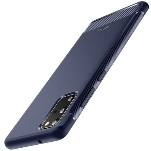 Image of JETech Slim Fit Case Compatible with Samsung Galaxy S20 FE 5G 6.5-Inch, Thin Phone Cover with Shock-Absorption and Carbon Fiber Design (Blue)