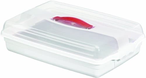 Image of Curver 175245 Cake Container Rectangular Transparent / White