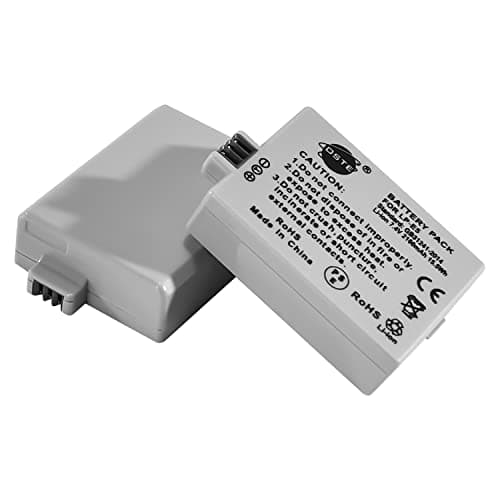 Image of DSTE 2PCS LP-E5 Li-Ion Battery Compatible with Canon EOS 450D, EOS 500D, EOS 1000D, Kiss F, Kiss X2, Kiss X3, Rebel XS, Rebel XSi