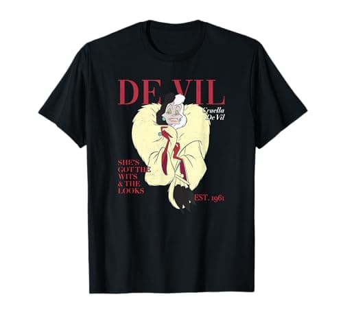 Image of Disney Villains Cruella De Vil Magazine Cover T-Shirt