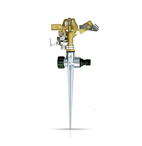 Image of LATERN Impulse Garden Sprinkler, 360 Degree Heavy Duty Impact Lawn Sprinkler Irrigation Sprayer with Metal Spike for Watering Plants Flowers Veggies