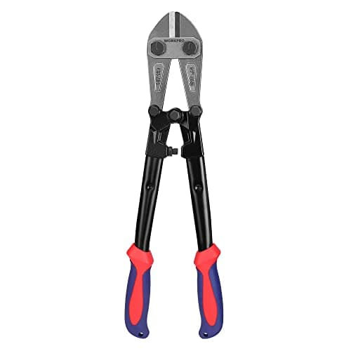 Image of WORKPRO W017004A Bolt Cutter, Bi-Material Handle with Soft Rubber Grip,Chrome Molybdenum Steel Blade,Red&blue, 14"