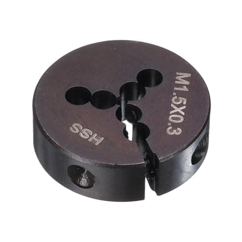 Image of sourcing map Round Threading Die M1.5 x 0.3 Metric Thread 20mm OD Adjustable Right Hand High-Speed Steel (HSS) Round Die Screw Thread Cutting Die for Thread Repair