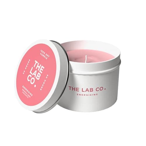 Image of The Lab Co. Luxury Scented Candle | 30hrs Burn Time | Energising Fragrance with Grapefruit, Amber and Eucalyptus | 100% Vegan Soy Wax | 180g Wax Weight