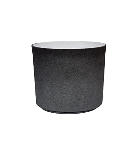 Image of Ivyline Leon Planter in Dark Grey - UV Stable & Waterproof Premium Quality Versatile Decorative Glazed Ceramic Indoor Flower Pot - H24cm x D28cm