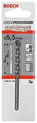 Image of Bosch 2608597659 CYL-3 Concrete Drill Bit, 5.5mm x 50mm x 85mm, Silver