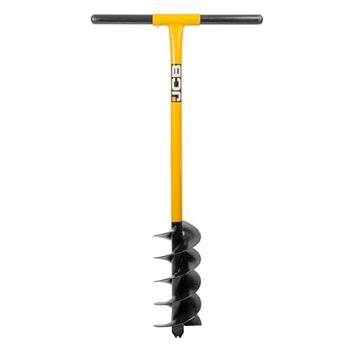 Image of JCB Professional Fence Post Auger Professional Contract Site and Gardening Tools for Fence Post Holes, Garden Fencing, Home Improvement, Post Hole Digger Drill, Fencing Tool (6" Auger)
