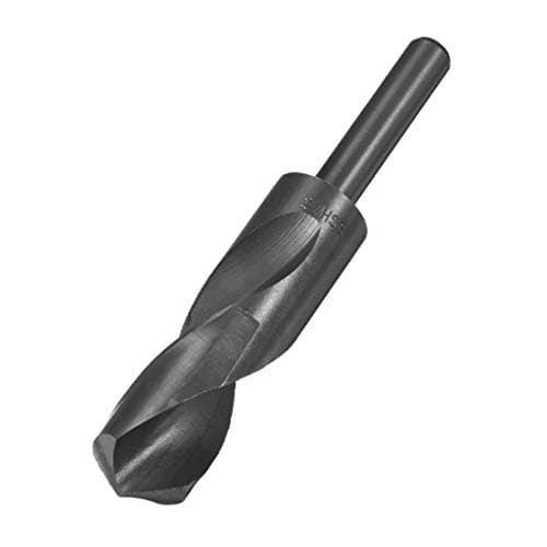 Image of sourcing map Reduced Shank Drill Bit 27mm Black Nitride Coated with 1/2 Inch Straight Shank, High Speed Steel HSS 9341 Twist Drill Bit for Stainless Steel Alloy Metal Plastic