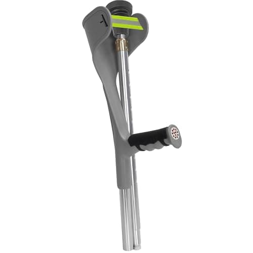Image of Folding Forearm Crutches for Adults (1 PCS) - Adjustable & Lightweight Elbow Crutches with Cuffs, Travel Crutches with Anti-Slip Feet - Mobility and Walking Aids, Grey