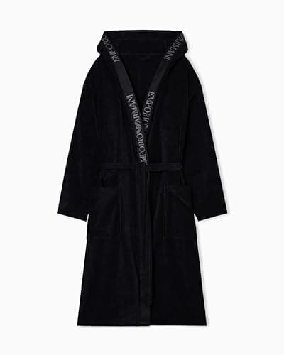 Image of Emporio Armani Men's SPONGE BATHROBE Black XL