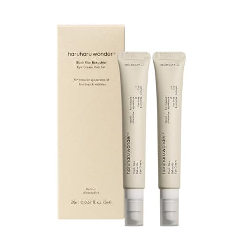 Image of haruharu wonder Black Rice Bakuchiol Eye Cream, Eye Cream for Fine Lines, Wrinkles & Dark Circles, Natural Retinol, Vegan, Korean Skincare, Cruelty-Free (Pack of 2)