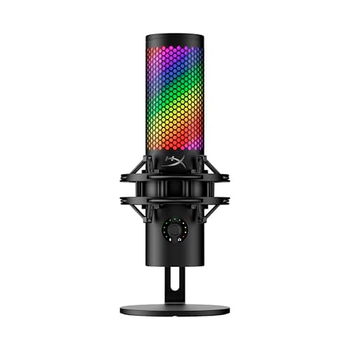 Image of HyperX QuadCast 2 S – USB Microphone, with RGB Lighting, Streaming and Podcasting, with On-Board Controls, LED Lighting, Removable Shock Mount, PC, Mac, USB-C - Black