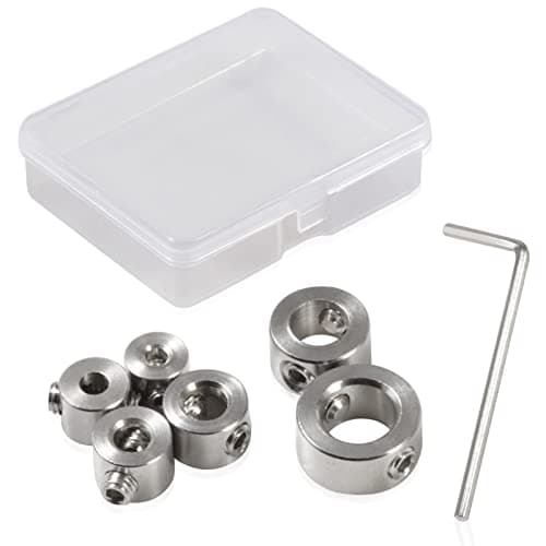 Image of SPEEDWOX Drill Bit Depth Stop Collar Set Includes 6 Pcs 304 Stainless Steel Stop Bit Collar Set Drill Tool(3/4/5/6/8/10mm) and 1 Pcs Allen Wrench with Storage Box for Drill Bits Consistent Drilling