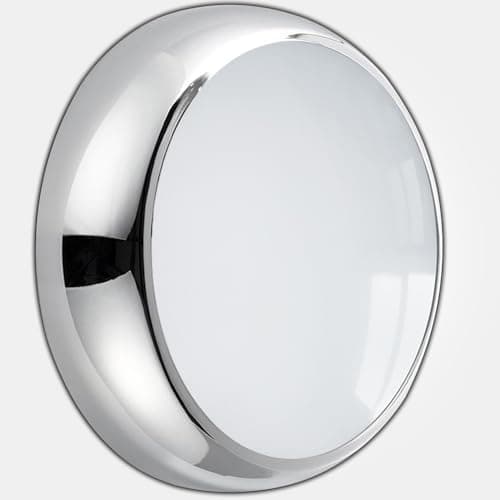 Image of LED Round IP65 CCT Selectable Tri Colour Ceiling Wall Light with Microwave Sensor - Chrome, Emergency