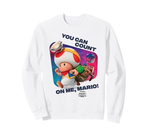 Image of The Super Mario Galaxy Movie Toad Count On Me Sweatshirt