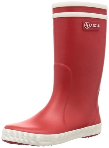 Image of Aigle Unisex Kids' Lolly Pop Wellington Boots, Red (Rouge/Blanc), 13 UK Child