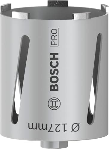 Image of Bosch 1x PRO Multi Material Dry Diamond Core Cutters for G 1/2-Inch and Diamond Drills (for Lime and sand bricks, Brick, Ø 127 mm, Professional Accessory Diamond Drill)