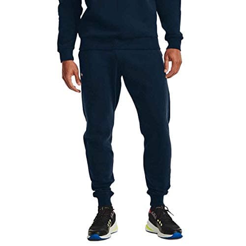 Image of Under Armour Men's Rival Fleece Jogging Bottoms Sweatpants,Blue (Academy / / Onyx White (408), 4 XL