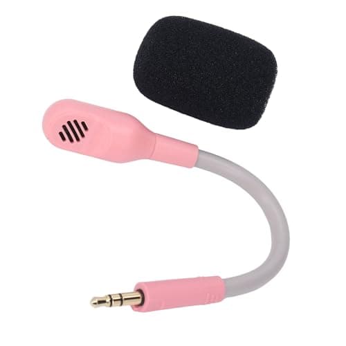 Image of Bewinner Mic Replacement for Barracuda X Wireless Gaming Headset, 3.5mm Detachable Boom Microphone with Noise Cancellation and Adjustable Bendable Design (Pink)