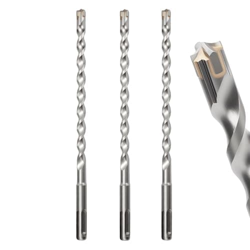 Image of MOXPIFY 8mm Masonry Drill Bit 210mm Long, Hammer SDS Drill Bit for Reinforced Concrete, Brick Walls, SDS Plus Shank (8mm x 210mm x 3)