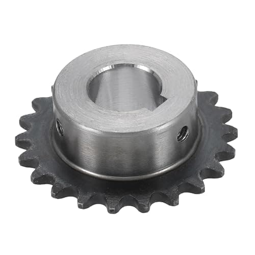 Image of sourcing map #25 Chain Roller Sprocket 15mm Bore 47.5mm OD, 22 Tooth C45 Carbon Steel ANSI #25 Roller Sprocket Round Hole without Surface Finished with 5x2.3mm Keyway for ISO 04C Chain