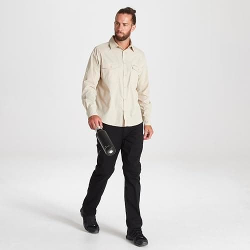 Image of Craghoppers Mens Kiwi Ls Hiking Shirt, Oatmeal, XXL EU