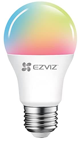 Image of EZVIZ LB1 Colour Smart Dimmable LED Bulb with Timer Function - LED Lights with 8 Adjustable Modes, E27 Fitting, WiFi 2.4GHz, Remote & Voice Control Via Google Assistant & Alexa