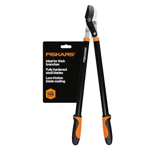 Image of Fiskars 28" Power-Lever Garden Bypass Lopper and Tree Trimmer - Sharp Precision-Ground Steel Blade for Cutting up to 1.75" Diameter