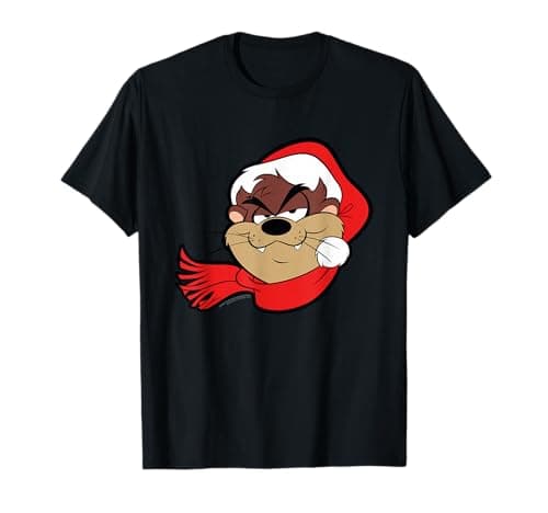 Image of Looney Tunes Taz Christmas Hat T-Shirt