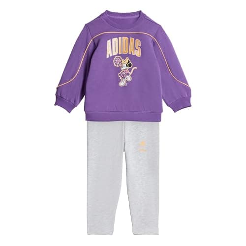 Image of adidas Baby Girls DISNEY MINNIE MOUSE JOGGER, active purple/Semi Ice Tangerine, 0-3 Months